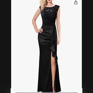 Black Formal Satin Dress
